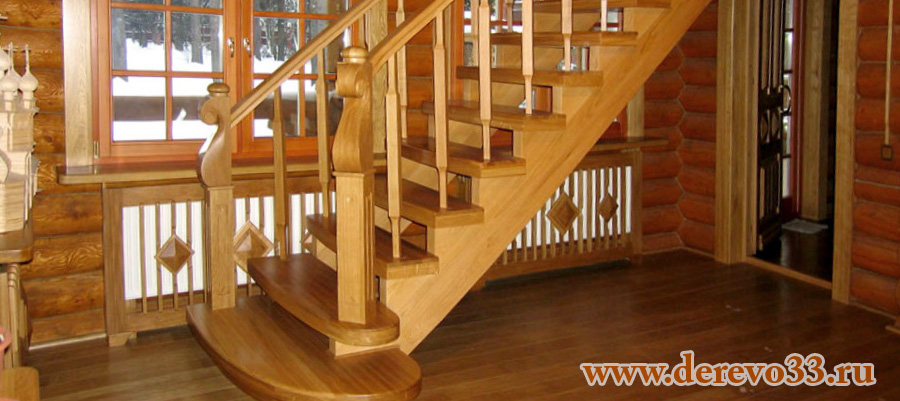 Основание деревянной лестницы